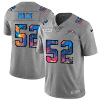 Los Angeles Los Angeles Chargers #52 Khalil Mack Men's Nike Multi-Color 2020 NFL Crucial Catch NFL Jersey Greyheather