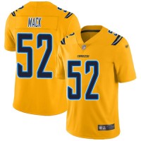 Nike Los Angeles Chargers #52 Khalil Mack Gold Men's Stitched NFL Limited Inverted Legend Jersey