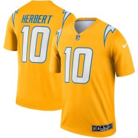 Los Angeles Los Angeles Chargers #10 Justin Herbert Nike Men's Gold Inverted Legend Jersey