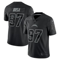 Los Angeles Los Angeles Chargers #97 Joey Bosa Black Men's Nike NFL Black Reflective Limited Jersey