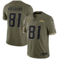 Los Angeles Los Angeles Chargers #81 Mike Williams Nike Men's 2022 Salute To Service Limited Jersey - Olive