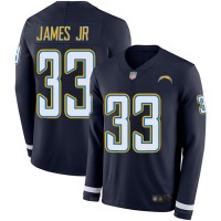 Nike Los Angeles Chargers #33 Derwin James Jr Navy Blue Team Color Men's Stitched NFL Limited Therma Long Sleeve Jersey