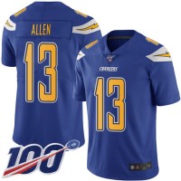 Nike Los Angeles Chargers #13 Keenan Allen Electric Blue Men's Stitched NFL Limited Rush 100th Season Jersey