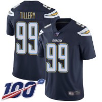 Nike Los Angeles Chargers #99 Jerry Tillery Navy Blue Team Color Men's Stitched NFL 100th Season Vapor Limited Jersey