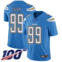 Nike Los Angeles Chargers #99 Jerry Tillery Electric Blue Alternate Men's Stitched NFL 100th Season Vapor Limited Jersey