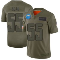 Nike Los Angeles Chargers #55 Junior Seau Camo Men's Stitched NFL Limited 2019 Salute To Service Jersey