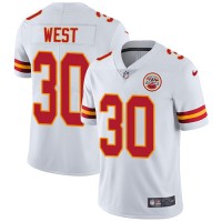 Nike Kansas City Chiefs #30 Charcandrick West White Men's Stitched NFL Vapor Untouchable Limited Jersey