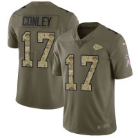 Nike Kansas City Chiefs #17 Chris Conley Olive/Camo Men's Stitched NFL Limited 2017 Salute To Service Jersey