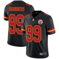 Nike Kansas City Chiefs #99 Khalen Saunders Black Men's Stitched NFL Limited Rush Jersey