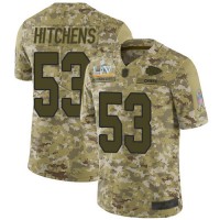 Nike Kansas City Chiefs #53 Anthony Hitchens Camo Men's Super Bowl LV Bound Stitched NFL Limited 2018 Salute To Service Jersey