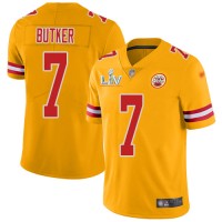 Nike Kansas City Chiefs #7 Harrison Butker Gold Men's Super Bowl LV Bound Stitched NFL Limited Inverted Legend Jersey