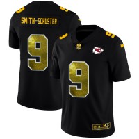 Kansas City Kansas City Chiefs #9 JuJu Smith-Schuster Men's Black Nike Golden Sequin Vapor Limited NFL Jersey