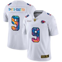Kansas City Kansas City Chiefs #9 JuJu Smith-Schuster Men's White Nike Multi-Color 2020 NFL Crucial Catch Limited NFL Jersey