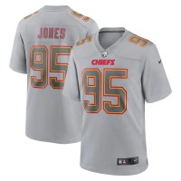 Kansas City Kansas City Chiefs #95 Chris Jones Nike Men's Gray Atmosphere Fashion Game Jersey