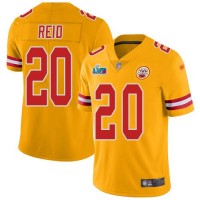 Nike Kansas City Chiefs #20 Justin Reid Gold Super Bowl LVII Patch Men's Stitched NFL Limited Inverted Legend Jersey