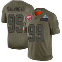 Nike Kansas City Chiefs #99 Khalen Saunders Camo Super Bowl LVII Patch Men's Stitched NFL Limited 2019 Salute To Service Jersey