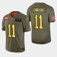 Kansas City Kansas City Chiefs #11 Demarcus Robinson Men's Nike Olive Gold 2019 Salute to Service Limited NFL 100 Jersey