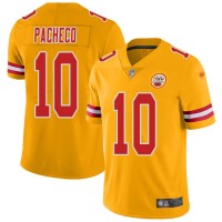 Nike Kansas City Chiefs #10 Isiah Pacheco Gold Men's Stitched NFL Limited Inverted Legend Jersey