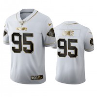 Kansas City Kansas City Chiefs #95 Chris Jones Men's Nike White Golden Edition Vapor Limited NFL 100 Jersey