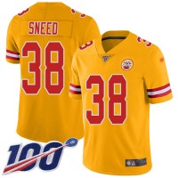 Nike Kansas City Chiefs #38 L'Jarius Sneed Gold Men's Stitched NFL Limited Inverted Legend 100th Season Jersey