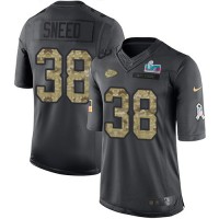 Nike Kansas City Chiefs #38 L'Jarius Sneed Black Super Bowl LVII Patch Men's Stitched NFL Limited 2016 Salute to Service Jersey