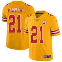 Nike Kansas City Chiefs #21 Trent McDuffie Gold Men's Stitched NFL Limited Inverted Legend Jersey