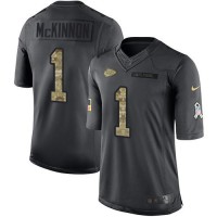 Nike Kansas City Chiefs #1 Jerick McKinnon Black Men's Stitched NFL Limited 2016 Salute to Service Jersey