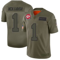 Nike Kansas City Chiefs #1 Jerick McKinnon Camo Men's Stitched NFL Limited 2019 Salute To Service Jersey