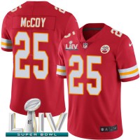Nike Kansas City Chiefs #25 LeSean McCoy Red Super Bowl LIV 2020 Team Color Men's Stitched NFL Vapor Untouchable Limited Jersey