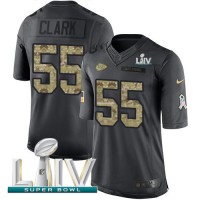 Nike Kansas City Chiefs #55 Frank Clark Black Super Bowl LIV 2020 Men's Stitched NFL Limited 2016 Salute to Service Jersey