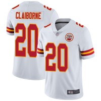 Nike Kansas City Chiefs #20 Morris Claiborne White Men's Stitched NFL Vapor Untouchable Limited Jersey