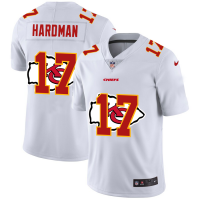 Kansas City Kansas City Chiefs #17 Mecole Hardman White Men's Nike Team Logo Dual Overlap Limited NFL Jersey