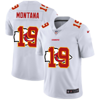 Kansas City Kansas City Chiefs #19 Joe Montana White Men's Nike Team Logo Dual Overlap Limited NFL Jersey