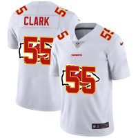 Kansas City Kansas City Chiefs #55 Frank Clark White Men's Nike Team Logo Dual Overlap Limited NFL Jersey