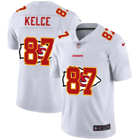 Kansas City Kansas City Chiefs #87 Travis Kelce White Men's Nike Team Logo Dual Overlap Limited NFL Jersey
