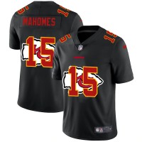 Kansas City Kansas City Chiefs #15 Patrick Mahomes Men's Nike Team Logo Dual Overlap Limited NFL Jersey Black