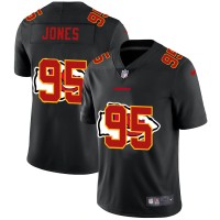 Kansas City Kansas City Chiefs #95 Chris Jones Men's Nike Team Logo Dual Overlap Limited NFL Jersey Black