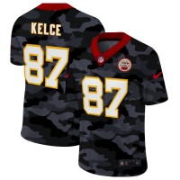 Kansas City Kansas City Chiefs #87 Travis Kelce Men's Nike 2020 Black CAMO Vapor Untouchable Limited Stitched NFL Jersey