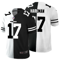 Kansas City Kansas City Chiefs #17 Mecole Hardman Men's Black V White Peace Split Nike Vapor Untouchable Limited NFL Jersey