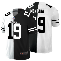 Kansas City Kansas City Chiefs #19 Joe Montana Men's Black V White Peace Split Nike Vapor Untouchable Limited NFL Jersey