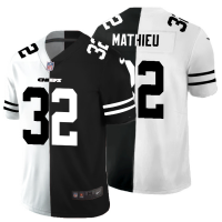 Kansas City Kansas City Chiefs #32 Tyrann Mathieu Men's Black V White Peace Split Nike Vapor Untouchable Limited NFL Jersey