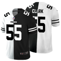 Kansas City Kansas City Chiefs #55 Frank Clark Men's Black V White Peace Split Nike Vapor Untouchable Limited NFL Jersey