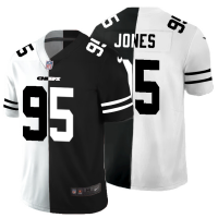 Kansas City Kansas City Chiefs #95 Chris Jones Men's Black V White Peace Split Nike Vapor Untouchable Limited NFL Jersey