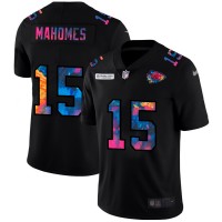Kansas City Kansas City Chiefs #15 Patrick Mahomes Men's Nike Multi-Color Black 2020 NFL Crucial Catch Vapor Untouchable Limited Jersey