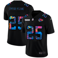 Kansas City Kansas City Chiefs #25 Clyde Edwards-Helaire Men's Nike Multi-Color Black 2020 NFL Crucial Catch Vapor Untouchable Limited Jersey