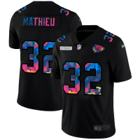 Kansas City Kansas City Chiefs #32 Tyrann Mathieu Men's Nike Multi-Color Black 2020 NFL Crucial Catch Vapor Untouchable Limited Jersey