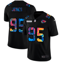 Kansas City Kansas City Chiefs #95 Chris Jones Men's Nike Multi-Color Black 2020 NFL Crucial Catch Vapor Untouchable Limited Jersey