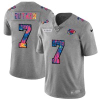 Kansas City Kansas City Chiefs #7 Harrison Butker Men's Nike Multi-Color 2020 NFL Crucial Catch NFL Jersey Greyheather