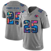 Kansas City Kansas City Chiefs #25 Clyde Edwards-Helaire Men's Nike Multi-Color 2020 NFL Crucial Catch NFL Jersey Greyheather