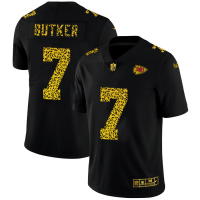 Kansas City Kansas City Chiefs #7 Harrison Butker Men's Nike Leopard Print Fashion Vapor Limited NFL Jersey Black